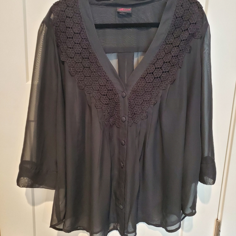 Torrid sheer blouse